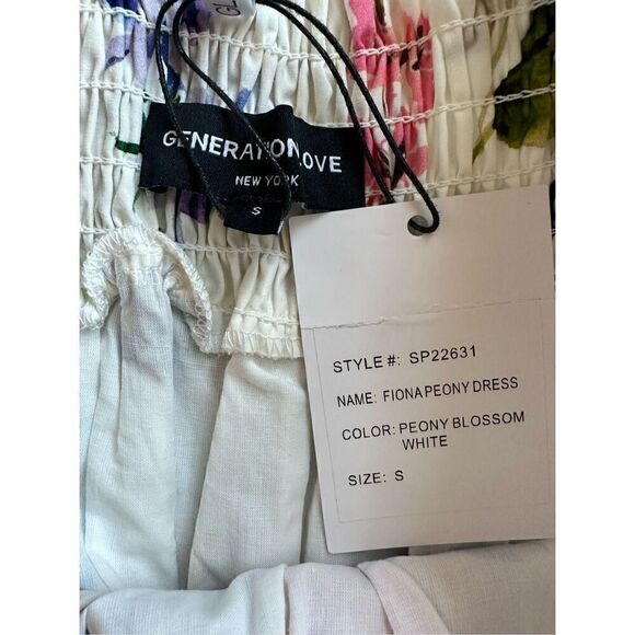 Generation Love Fiona Peony Dress in Peony Blossom White Size S - Picture 5 of 7